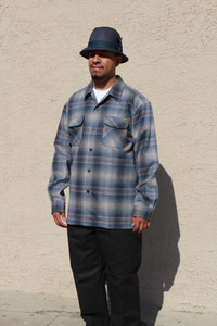 Spring 2025 Grey Navy Ombre Pendleton Board Shirt