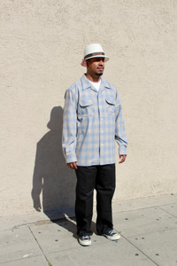 Spring 2025 Grey Blue Ombre Pendleton Board Shirt Spring 2025 Grey Blue Ombre Pendleton Board Shirt