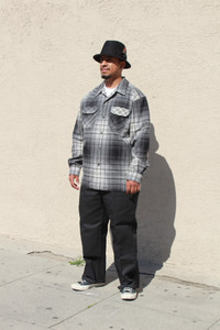 Spring 2025 Black White Ombre Pendleton Board Shirt