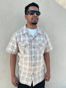 Spring 2026 Short Sleeve Tan Ombre Pendleton Board Shirt