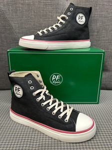 P. F. Flyers All-American High Top Antique Black Canvas/Crimson Washed