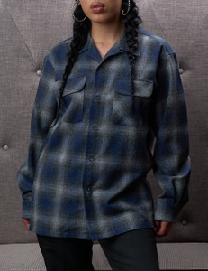 PREORDER Fall 2026 Charcoal/Navy Ombre Pendleton Board Shirt