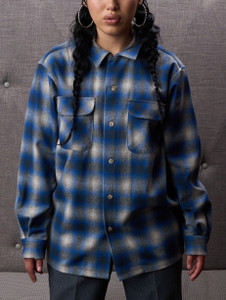 PREORDER Fall 2026 Slate/Blue Ombre Pendleton Board Shirt