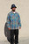 Navy Stingy Brim Milano pictured with brim flipped down