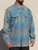 Spring 2025 Blue Multi Taupe Mix Ombre Pendleton Board Shirt