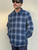 Pendleton Wool Navy Ombre Quilted Coaches Jacket Pendleton Wool Navy Ombre Quilted Coaches Jacket