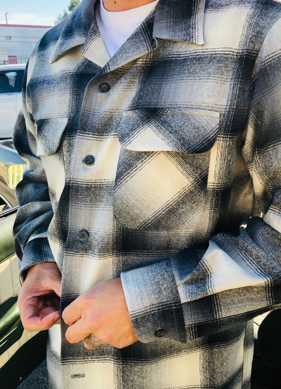 Spring 2024 Pendleton Board Shirt Tan Slate Ombre