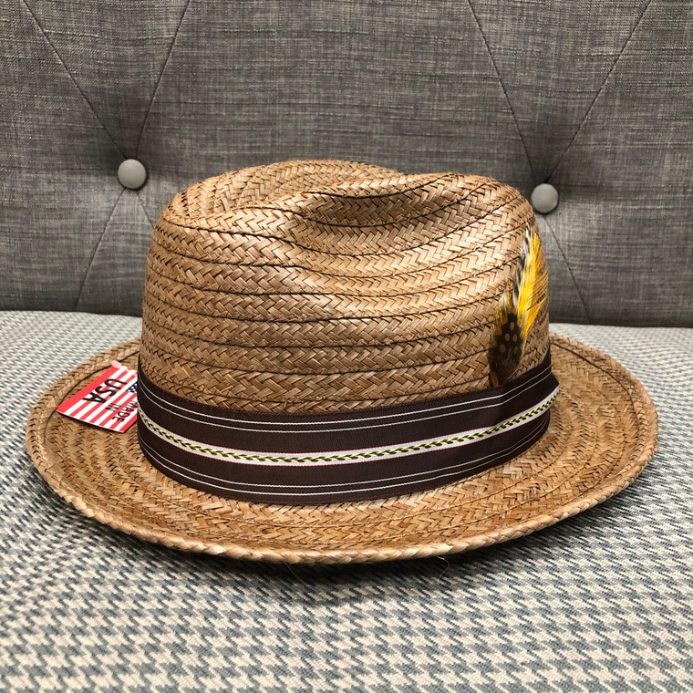 Regular Brim Pinch Front Coconut Straw Hat