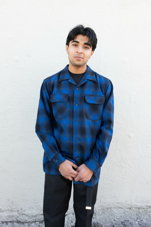 Fall 2024 Blue Black Ombre Pendleton Board Shirt