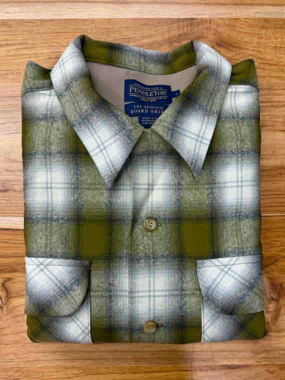 Spring 2025 Olive Plaid Pendleton Board Shirt