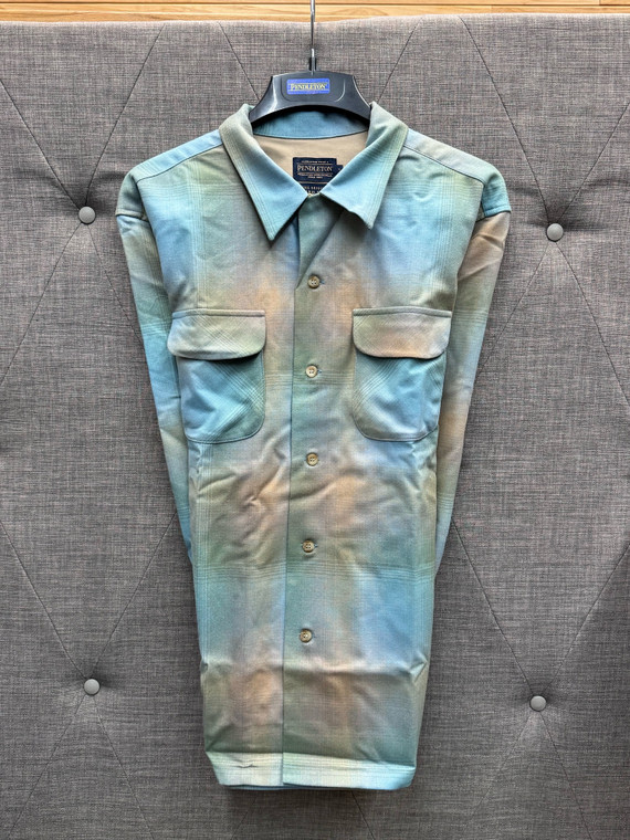 Spring 2025 Green Tan Ombre Pendleton Shirt