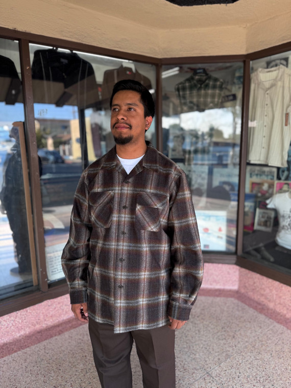 Fall 2025 Grey Mix Multi Ombre Pendleton Board Shirt