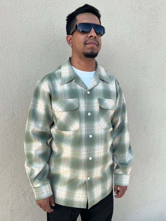 Spring 2026 Moss Mix Ombre Pendleton Board Shirt