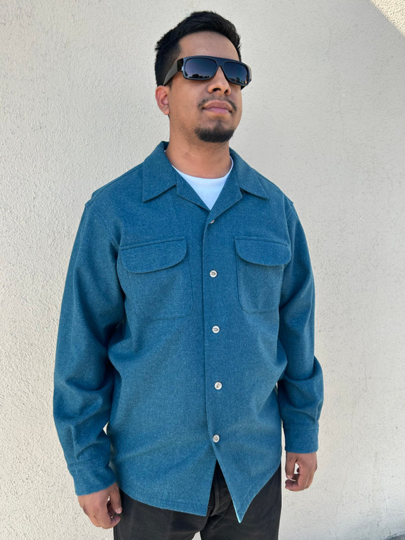 Spring 2026 Blue Mix Pendleton Board Shirt