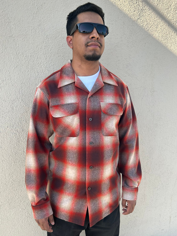 Spring 2026 Red Tan Ombre Pendleton Board Shirt