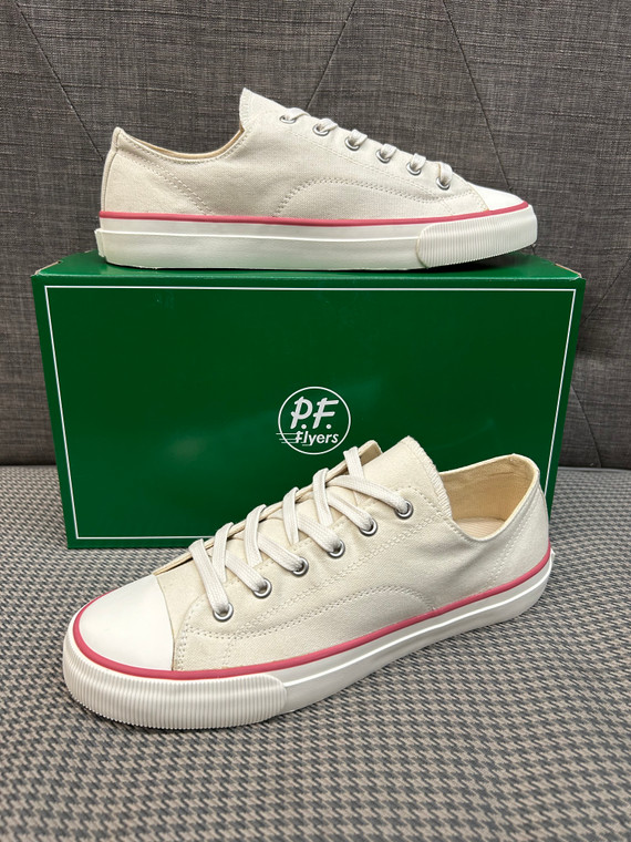 P. F. Flyers All American Low Top Antique White/Crimson Washed