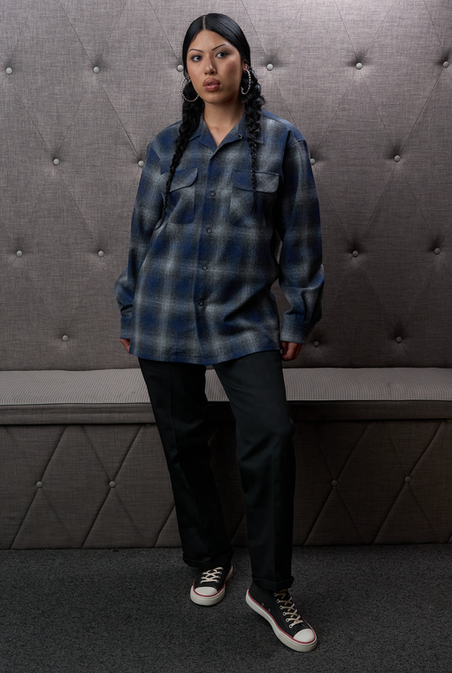 PREORDER Fall 2026 Charcoal/Navy Ombre Pendleton Board Shirt