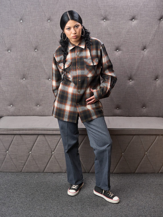PREORDER Fall 2026 Brown/Slate Ombre Pendleton Board Shirt