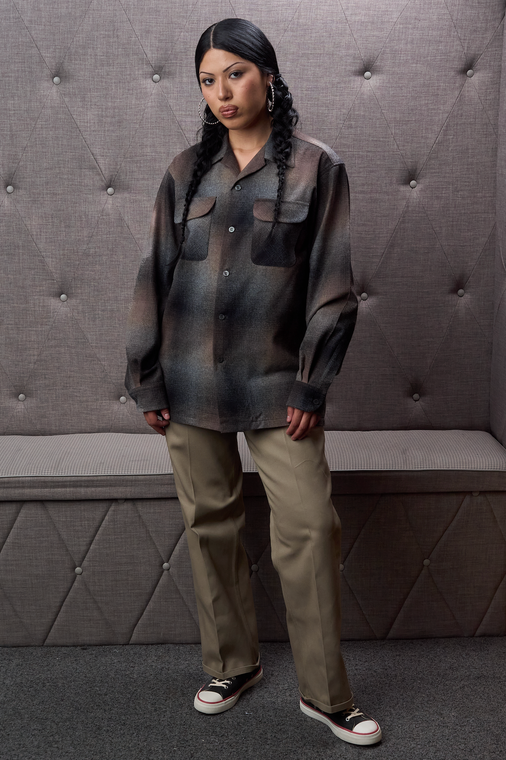 PREORDER Fall 2026 Brown/Charcoal Ombre Pendleton Board Shirt