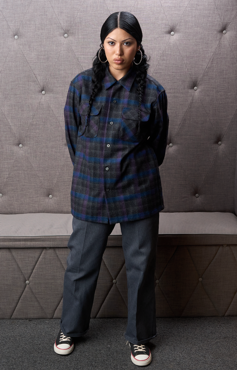 PREORDER Fall 2026 Black/Purple Plaid Pendleton Board Shirt