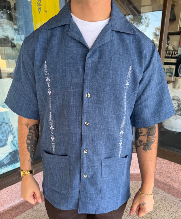 Navy Blue Heather Grapevine Shirt