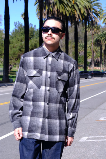 Fall 2022 Black Grey Ombre Pendleton Board Shirt