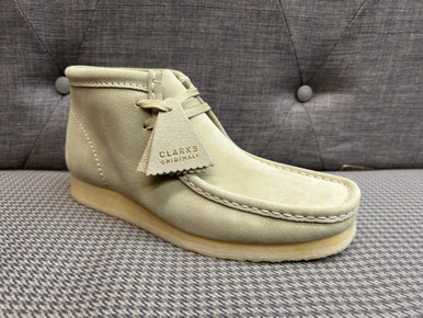 Clarks Wallabee ベージュ Clarks〉Wallabee / Beige Leather (Womens)｜UP NORTH ONLINE STORE