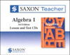 Saxon Math Algebra 1 3rd Edition Home School Teacher Lesson & Test CD-Rom Set