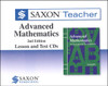 Saxon Math Advanced Math 2nd Edition Home School Teacher Lesson & Test CD-Rom Set