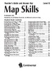 Map Skills Level B Teacher Guide and Answer Key (Continental Press)