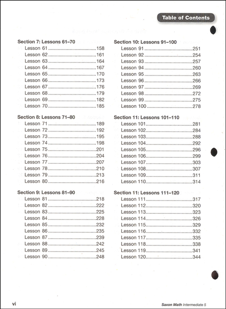 Saxon Math Grade 5 Intermediate Written Practice Workbook - Classroom