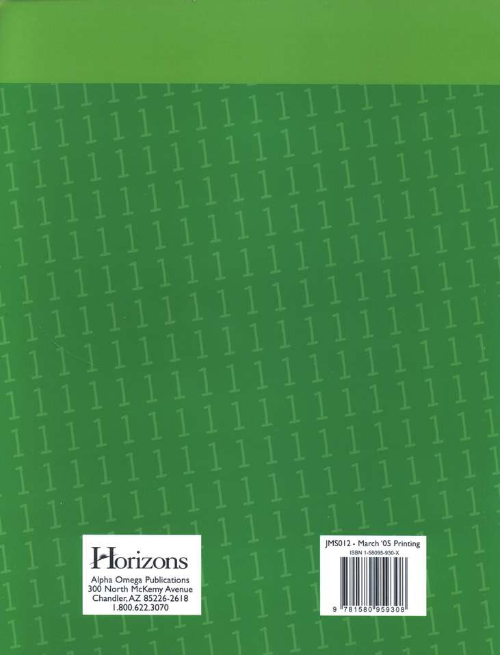 Horizons Grade 1 Math Student Book 2 - Classroom Resource Center