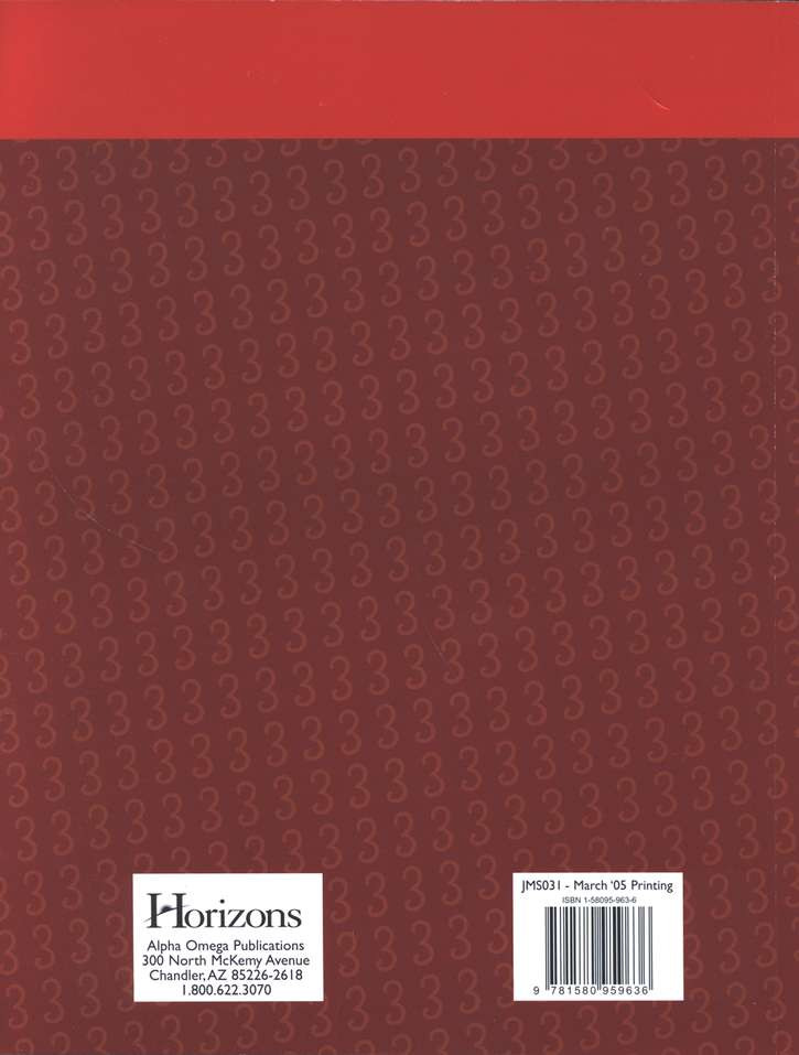 Horizons Grade 3 Math Student Book 1 - Classroom Resource Center