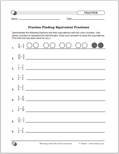 Working with Two-Color Counters - Grades 5-8 - Classroom Resource Center