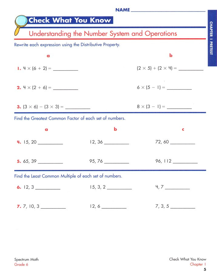 Spectrum Math Grade 6 Classroom Resource Center