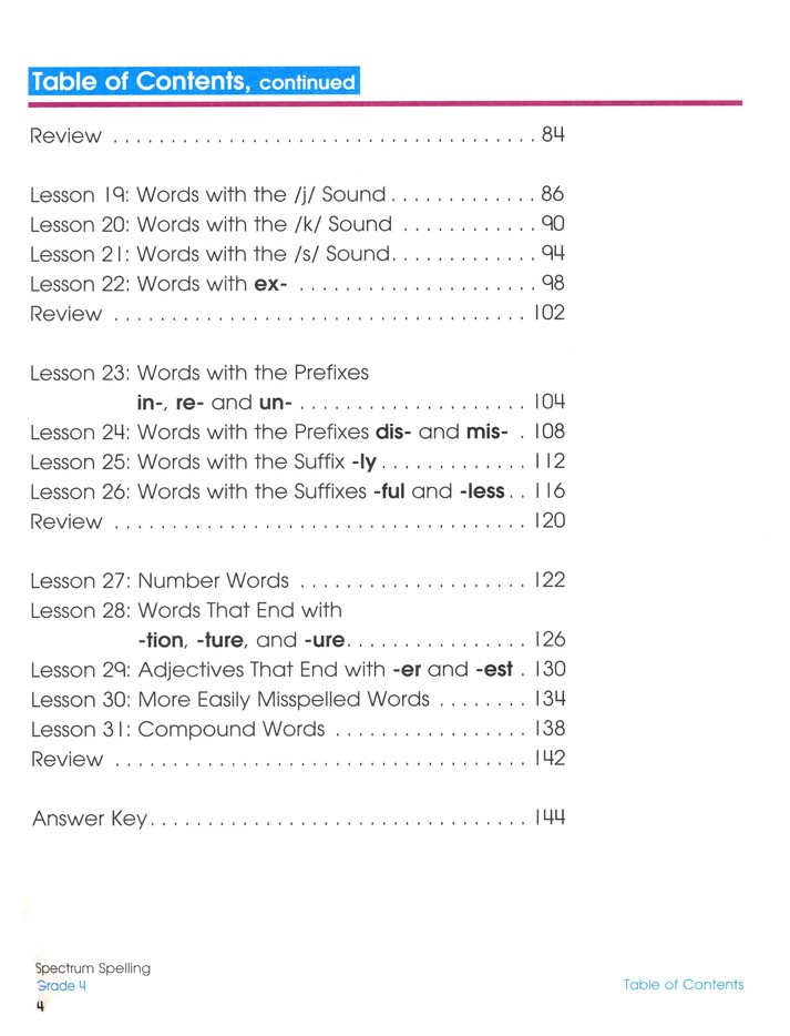 Spectrum Spelling Grade 4 Classroom Resource Center Spectrum spelling grade 4 classroom resource center