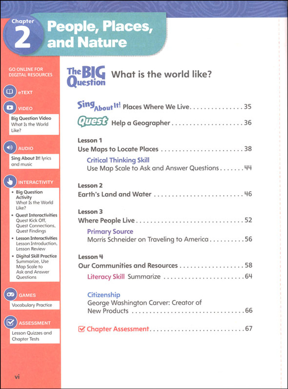 My world interactive social studies grade 2 worktext