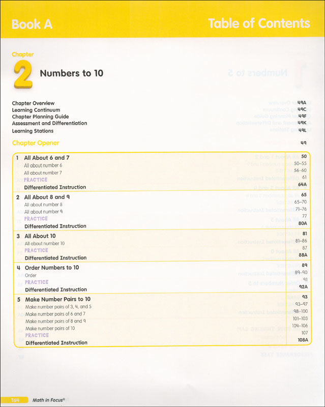Math in Focus 2020 Teacher Edition Volume A Grade K