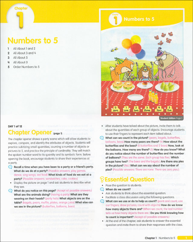 Math in Focus 2020 Teacher Edition Volume A Grade K