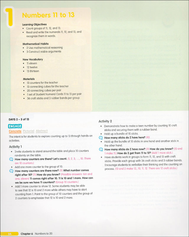 Math in Focus Teacher Edition Volume B Grade K