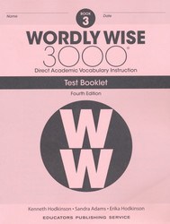 Wordly Wise 3000 4th Edition Book 3 Test Booklet