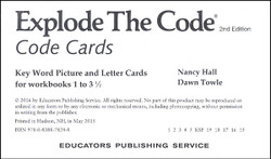 Explode the Code - Code Cards for Books 1-3 1/2 Explode the Code - Code Cards for Books 1-3 1/2