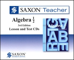 Saxon Math Algebra 1/2 3rd Edition Home School Teacher Lesson & Test CD-Rom Set Saxon Math Algebra 1/2 3rd Edition Home School Teacher Lesson & Test CD-Rom Set