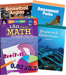 180 Days of Math Grade 5 Bundle: 4 Book Set