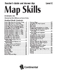 Map Skills Level E Teacher Guide and Answer Key (Continental Press)