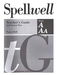 Spellwell Book A/AA Teachers Guide and Answer Key Grade 2