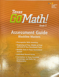 Go math texas grade 5 assessment guide blm
