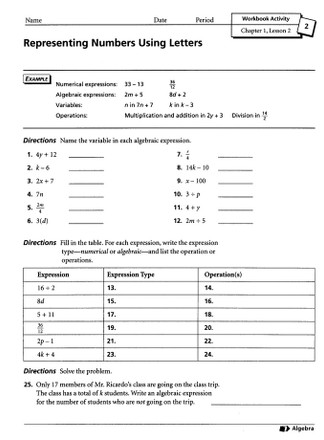 Ags Algebra 1 Student Workbook Classroom Resource Center