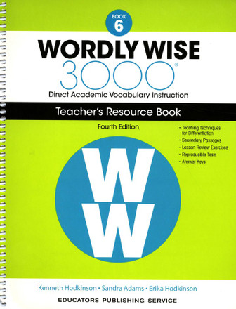 Wordly Wise 3000 4th Edition Book 6 Teacher Resource Book