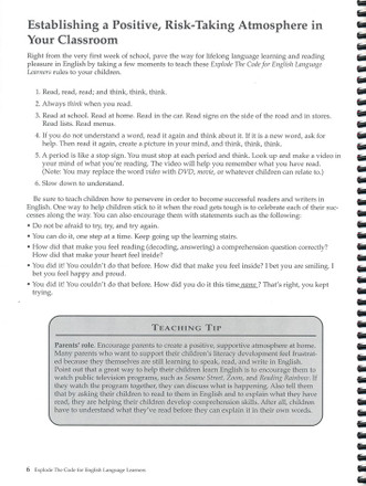 Explode The Code Teachers Guide for English Language Learners ...